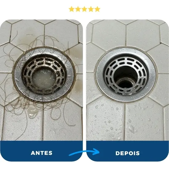 Serviço Antes e Depois - Desentupir esgoto em Santa Adélia, SP Serviço Antes e Depois